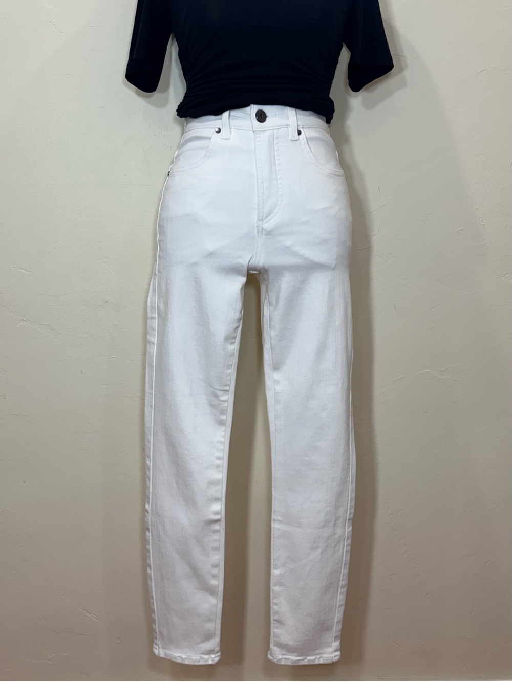 NWT Universal Standard Seine High Rise Skinny Jeans in White, Size 0
